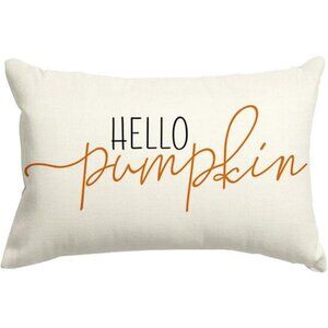 Fall Pillow Covers 12x20 Inch,Autumn Hello Pumpkin Pillows Decorative